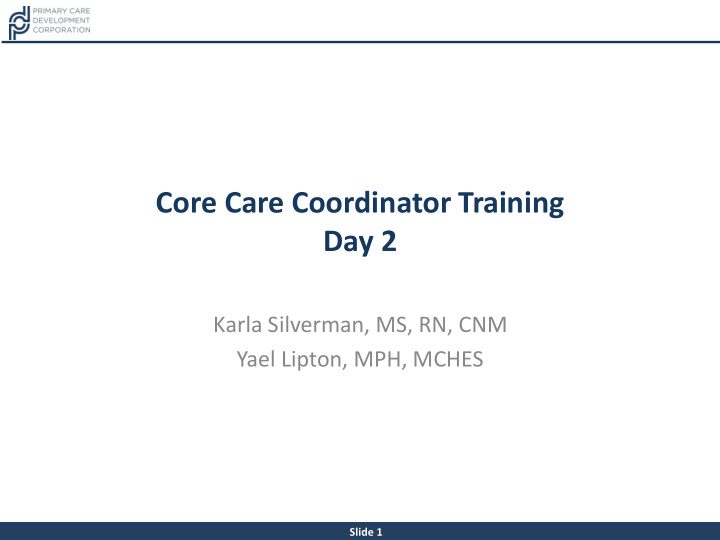 core care coordinator training day 2