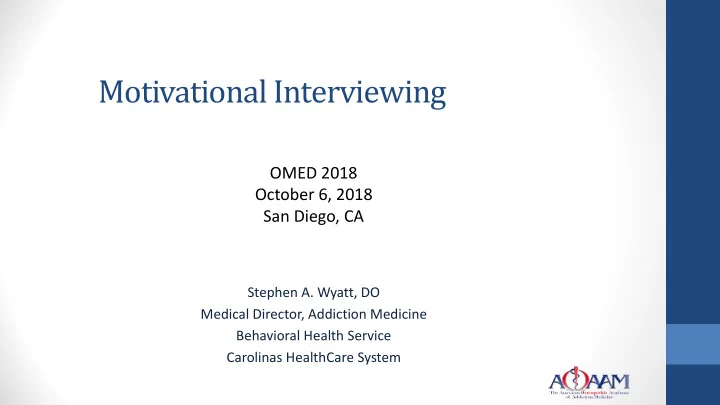 motivational interviewing