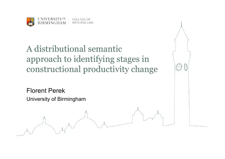 a distributional semantic approach to identifying stages