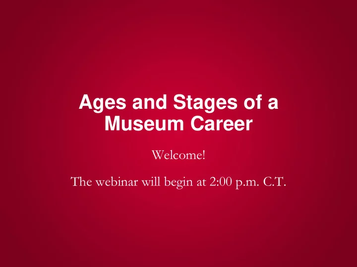 museum career