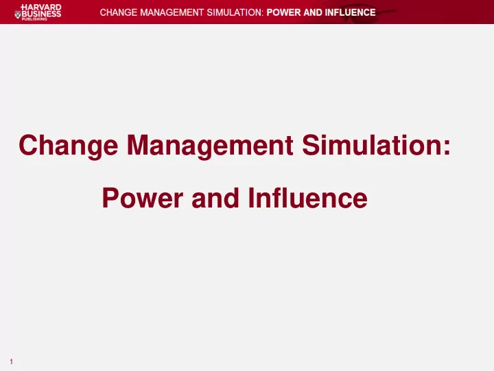 change management simulation