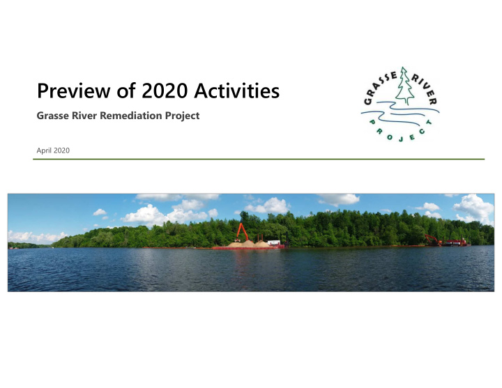 preview of 2020 activities