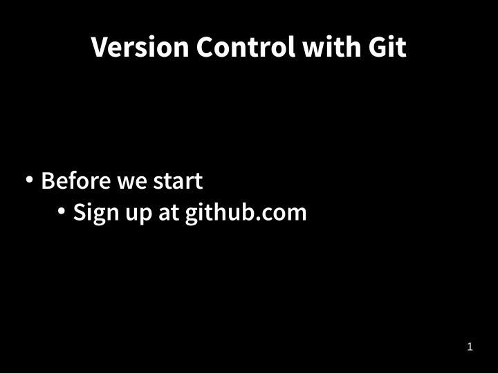 version control with git