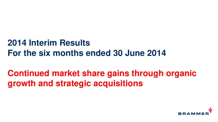 growth and strategic acquisitions