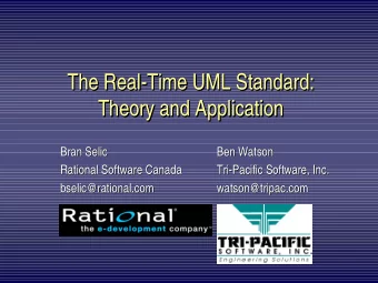 The Real-  -Time UML Standard:  Time UML Standard:  The Real  The Real-Time UML Standard:  Theory