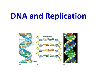 DNA and Replication  DNA: The Primary Source of Heritable  Information  Genetic information is