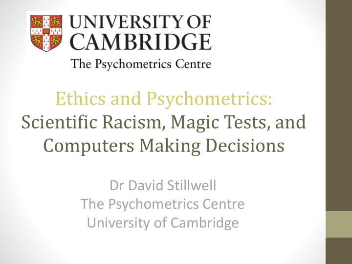 ethics and psychometrics