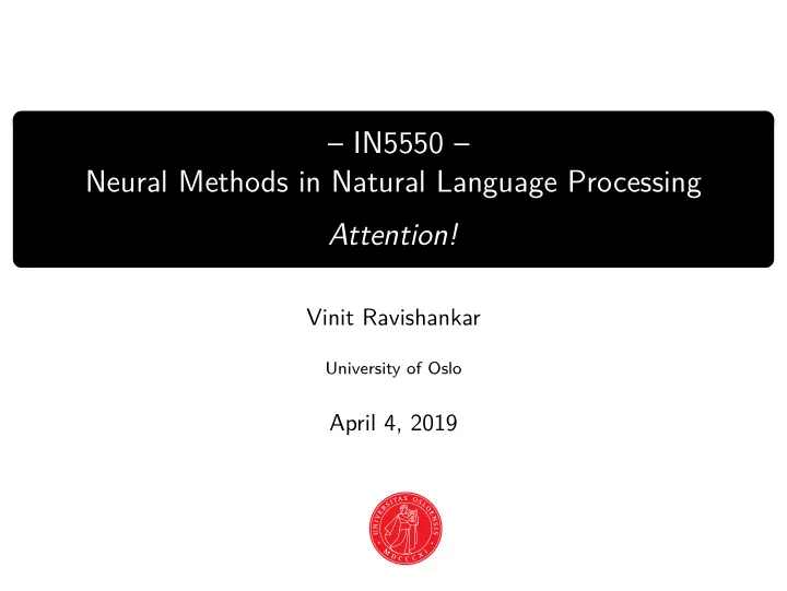 in5550 neural methods in natural language processing