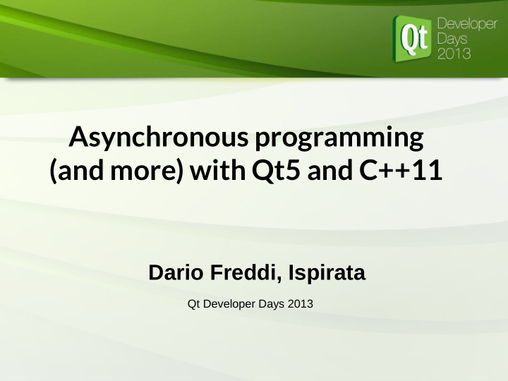 asynchronous programming and more with qt5 and c 11