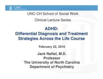 ADHD:  ADHD:  Differential Diagnosis and Treatment  Differential Diagnosis and Treatment