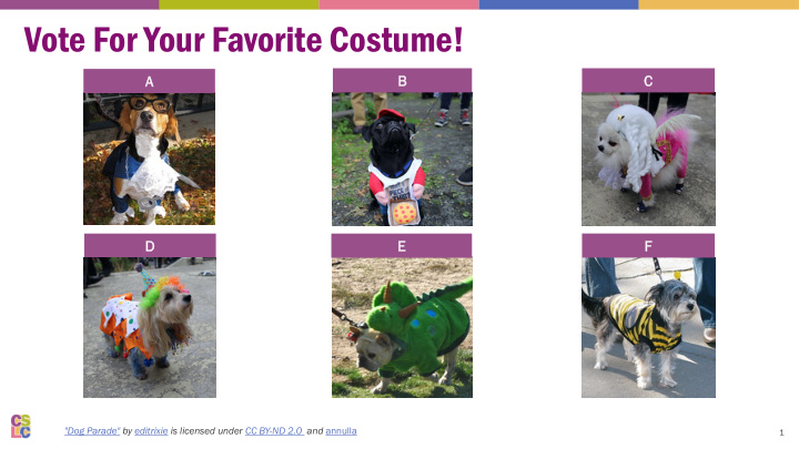 vote for your favorite costume