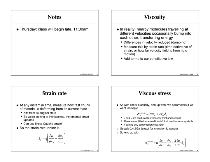 notes viscosity