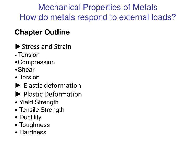 mechanical properties of metals