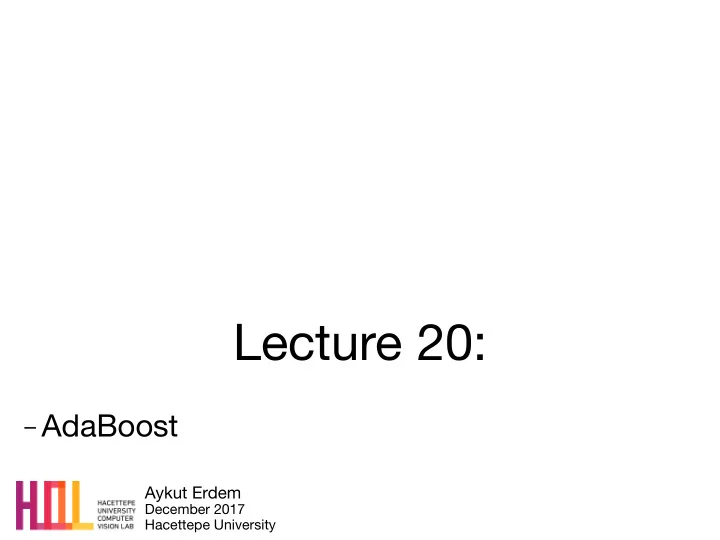 lecture 20