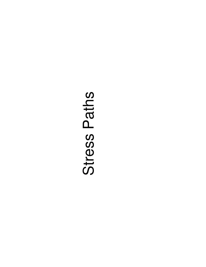stress paths