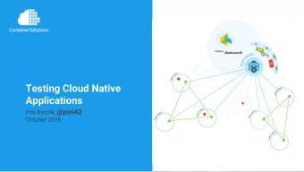 Testing Cloud Native  Applications Pini Reznik, @pini42  October 2016  @pini42