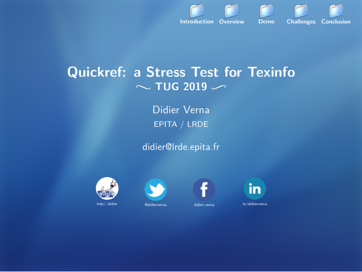 quickref a stress test for texinfo