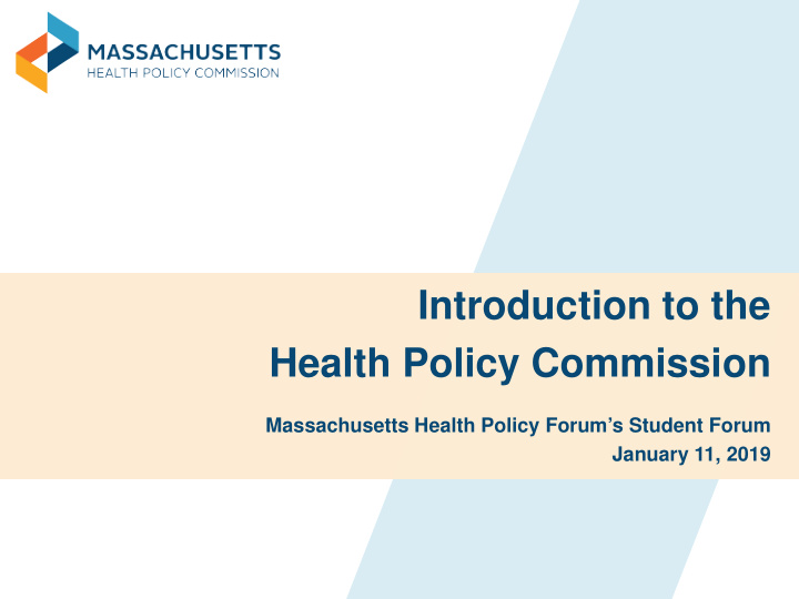 introduction to the health policy commission