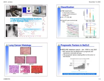 Classification  Classification  TNM classification  Survival time  Survival time  Tumour size,
