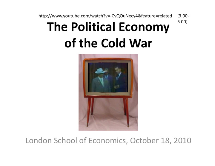 the political economy of the cold war