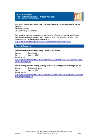 Recent Surveys  Interoperability within the Supply Chain  Its Time!  0,