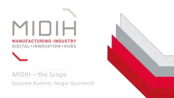 MIDIH  the Scope  Susanne Kuehrer, Sergio Gusmeroli  PROJECT BACKGROUND EC Communication April