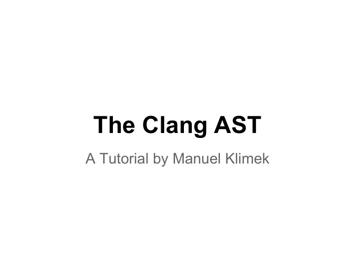 the clang ast