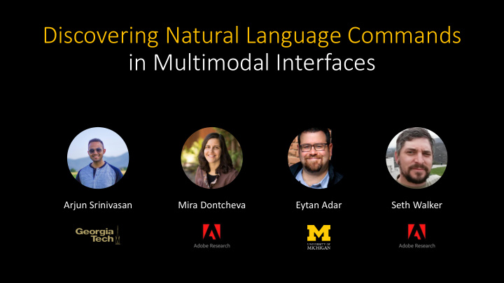 discovering natural language commands in multimodal