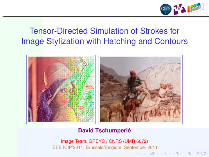 tensor directed simulation of strokes for image