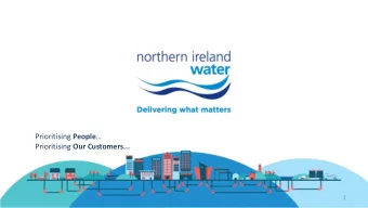 Prioritising People  Prioritising Our Customers...  1  PC15 Lead Communication Pipe Replacement