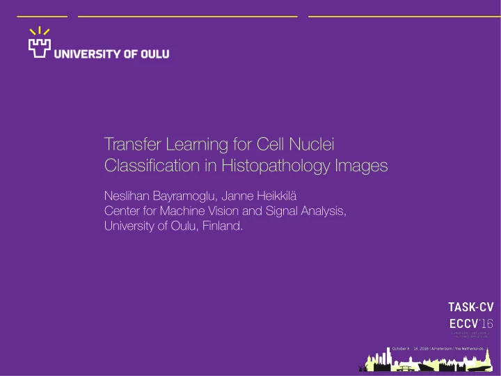 transfer learning for cell nuclei classification in