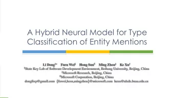 A Hybrid Neural Model for Type  Classification of Entity Mentions  Motivation  Types group