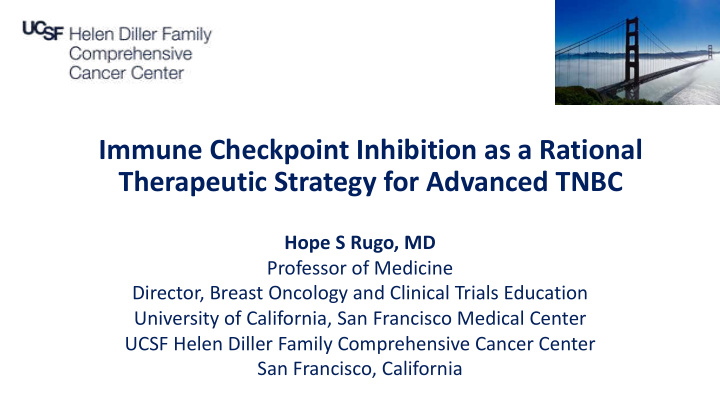 immune checkpoint inhibition as a rational therapeutic