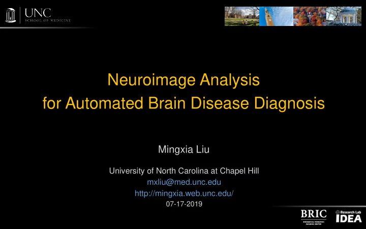 neuroimage analysis for automated brain disease diagnosis