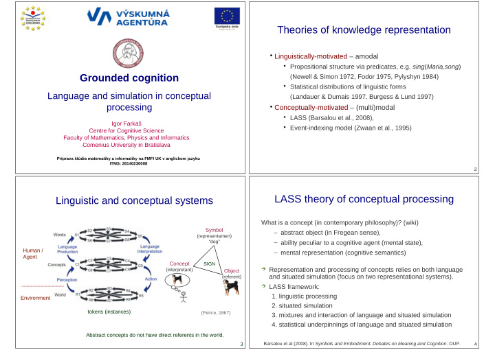 lass theory of conceptual processing
