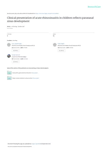 Clinical presentation of acute rhinosinusitis in children reflects paranasal  sinus development