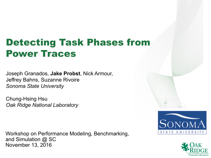 detecting task phases from power traces