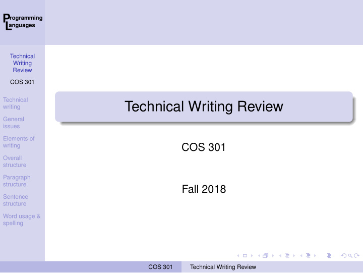 technical writing review