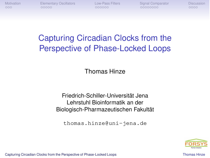 capturing circadian clocks from the perspective of phase