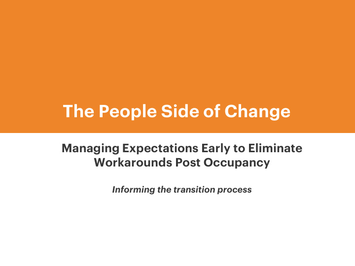 the people side of change