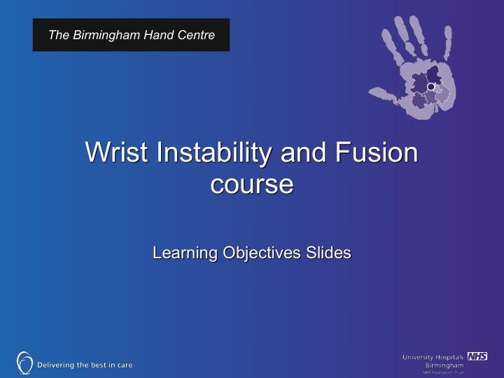 wrist instability and fusion course
