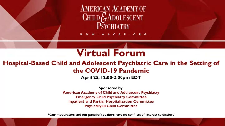 virtual forum