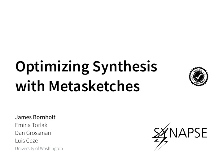 optimizing synthesis