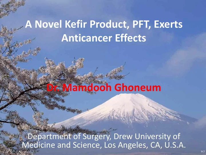 a novel kefir product pft exerts