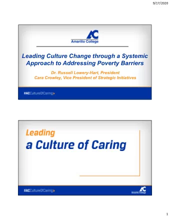 Leading Culture Change through a Systemic  Green Bay, Wisconsin | January 14, 2019  Approach to