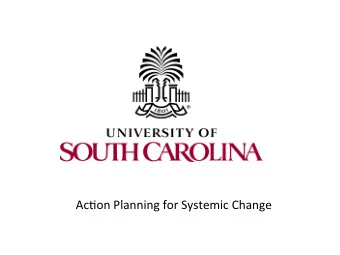 Ac#on  Planning  for  Systemic  Change    Office  of  Diversity  and