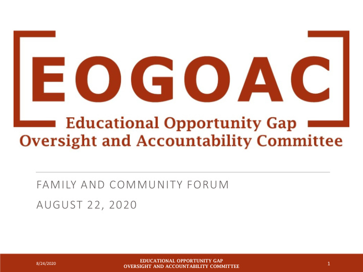e ducational opportunity gap oversight and accountability