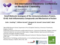 small molecule analogues of the immunomodulatory protein