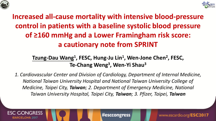 increased all cause mortality with intensive blood