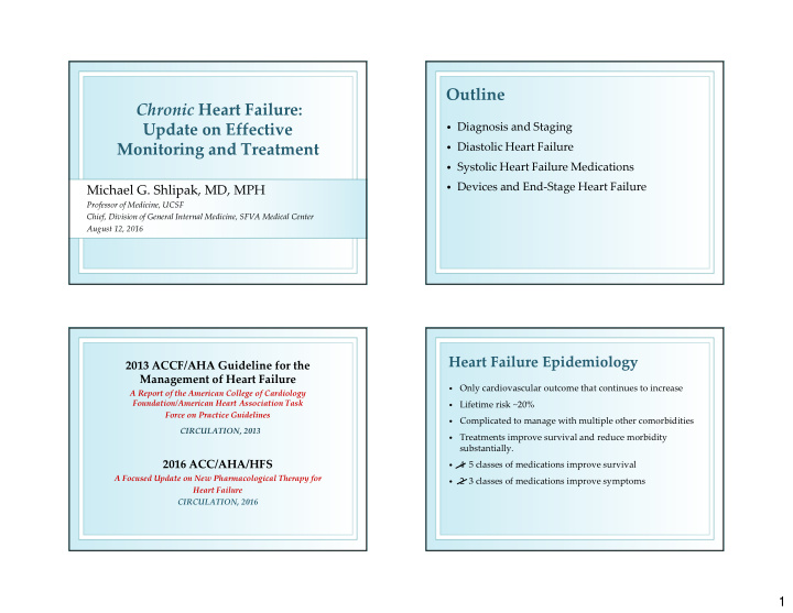 outline chronic heart failure
